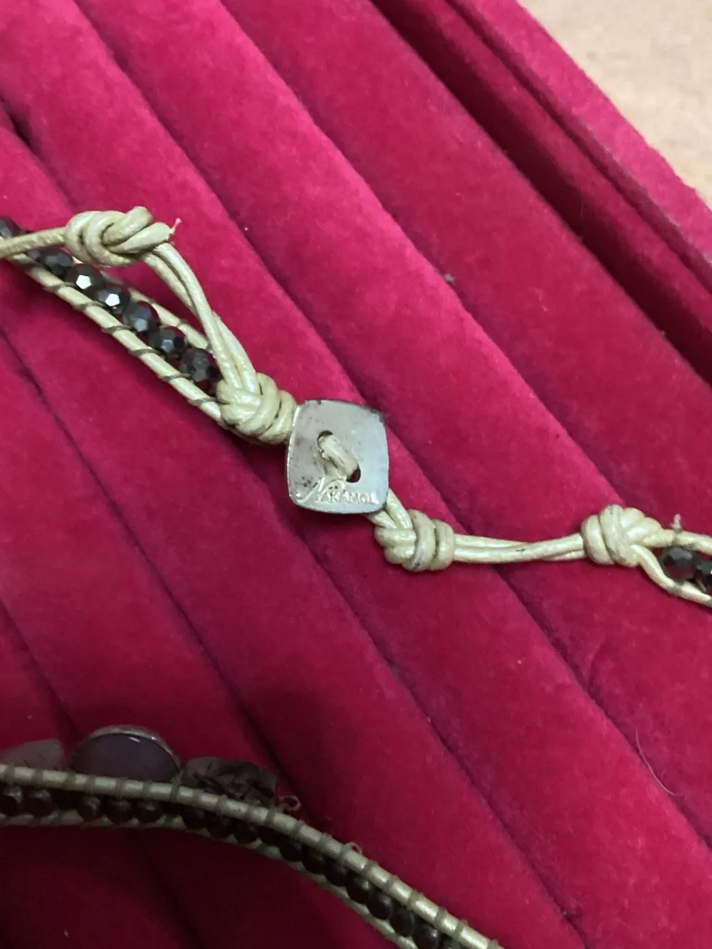 Naramol wrap bracelet with gemstones 22” long
